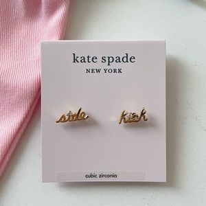 (NWT) Kate Spade gold sidekick earrings